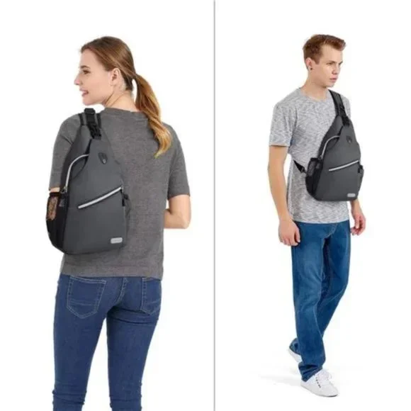 Multipurpose Crossbody Shoulder Bag Travel Space Gray - Picture 5 of 7